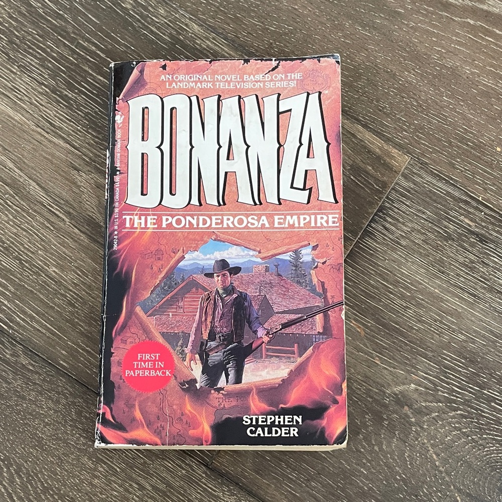 Bonanza Back-Text Western Paperback - Red & Black
